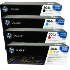  حبر ليزر اصلي اتش بي HP 304A مجموعة 4 الوان .